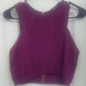 Fashion Nova Burgundy Crop top